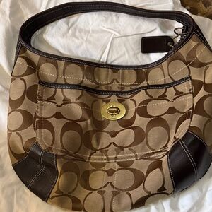 Coach Brown and Tan Hobo Bag